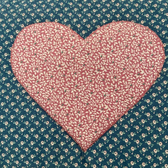 Anne Made Kitchen Vintage Quilted Fabric Heart Country Kitchen